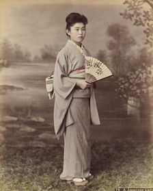 A Japanese Lady, 1870s-1890s. Creator: Kusakabe Kimbei