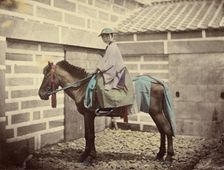 A Japanese Mounted Officer, 1866-1867. Creator: Felice Beato