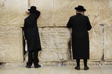A Jew praying at the Western Wall, Jerusalem, Israel, 2013. Creator: LTL
