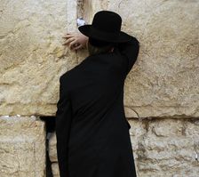 A Jew praying at the Western Wall, Jerusalem, Israel, 2013. Creator: LTL