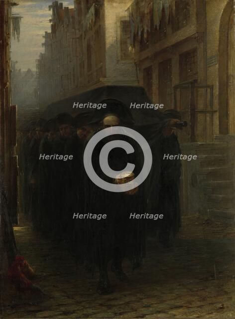 A Jewish Funeral, 1860-1899. Creator: Hendricus Jacobus Burgers.