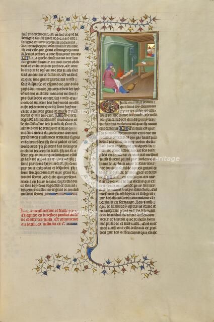 A Jewish Woman Devouring Her Child during the Siege of Jerusalem, about 1413-1415. Creators: Boucicaut Master, Workshop of the Boucicaut Master.