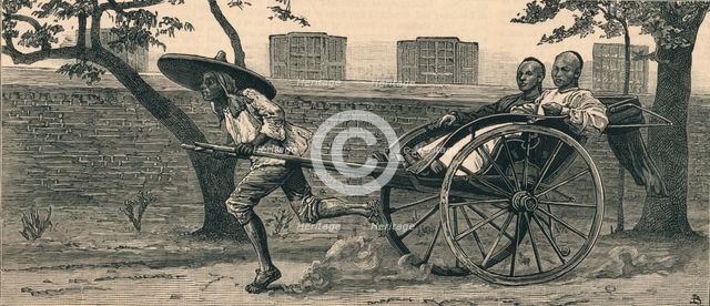 'A "Jinriksha", or Chinese hand-carriage', c1883. Creator: Unknown.