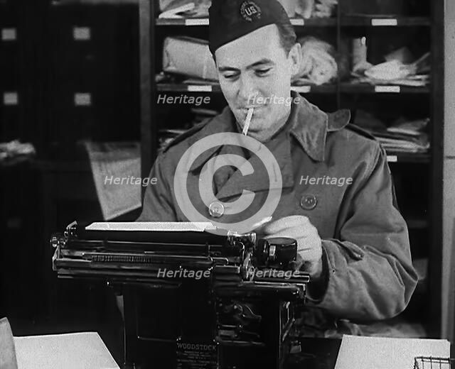 A Journalist at Work, 1943. Creator: British Pathe Ltd.