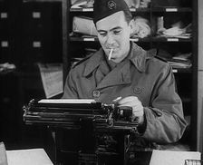 A Journalist at Work, 1943. Creator: British Pathe Ltd