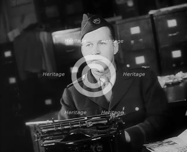 A Journalist at Work, 1943. Creator: British Pathe Ltd.