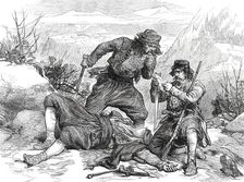 A Journey into the Herzegovina: Fate of a Turkish Spy, from a sketch by our special artist, 1876. Creator: Unknown