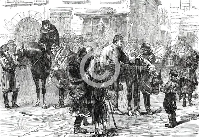 A Journey into the Herzegovina: Starting from Risano, from a sketch by our special artist, 1876. Creator: Unknown.