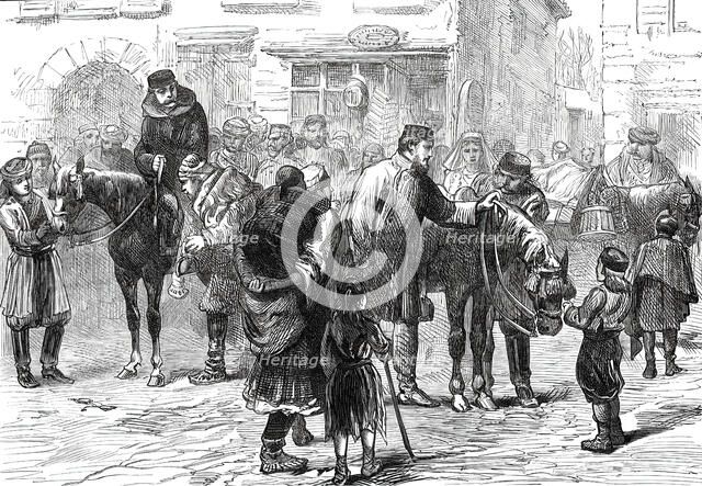 A Journey into the Herzegovina: Starting from Risano, from a sketch by our special artist, 1876. Creator: Unknown.