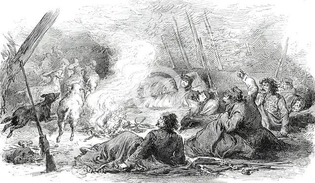 A Journey into the Herzegovina: Sleeping under Difficulties...1876. Creator: Unknown.