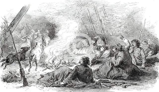 A Journey into the Herzegovina: Sleeping under Difficulties...1876. Creator: Unknown.