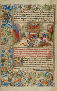 A Judicial Duel Between Gillion's Son Gerard and the Emir Lucion, 1464. Creators: Lieven van Lathem, David Aubert