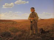 A Jutland Shepherd on the Moors, 1855. Creator: Frederik Vermehren