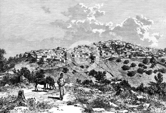 A Kabyle village, North Africa, 1895.Artist: Meunier