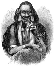 A kaffir witch doctor, 1864 Creator: Unknown