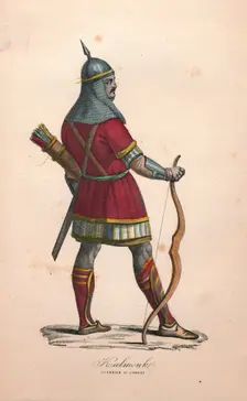 A Kalmouk warrior in combat, 1900s