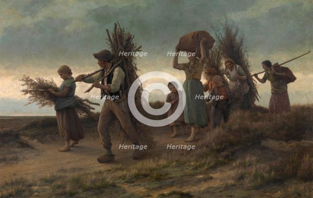 A Kempen Lumberjacks Family, 1888. Creator: Frans Van Kuyck.