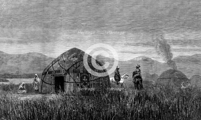 "A Khirgese Camp", from Wereschagin's pictures of Central Asia, at the Crystal Palace, 1873. Creator: J Cooper.