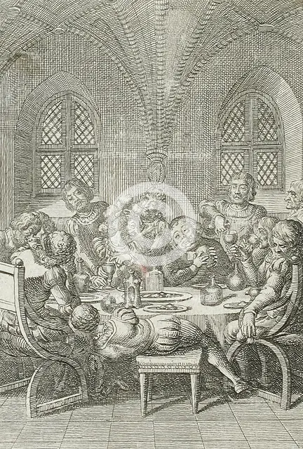 A King Making Merry, 1794. Creator: Daniel Nikolaus Chodowiecki.