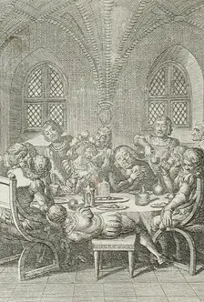 A King Making Merry, 1794. Creator: Daniel Nikolaus Chodowiecki