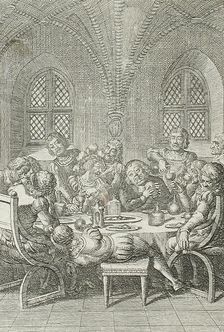 A King Making Merry, 1794. Creator: Daniel Nikolaus Chodowiecki