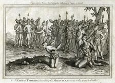 A King of Florida consulting his Magician previous to his going to Battle c1760