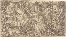 A King and Diana Receiving Huntsmen, probably c. 1547/1555. Creator: Jean Duvet