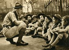A King's Scout Taking to Boy Scouts from Gibraltar, London 1941 1944. Creator: Unknown