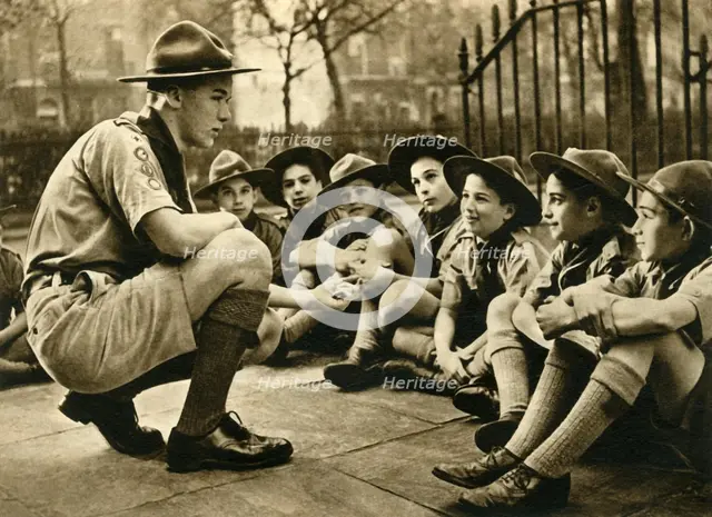 'A King's Scout Taking to Boy Scouts from Gibraltar, London 1941', 1944. Creator: Unknown.