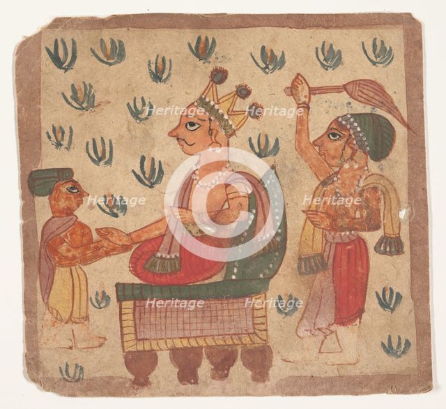 A King Seated on His Throne, 1725. Creator: Unknown.