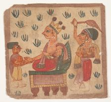 A King Seated on His Throne, 1725. Creator: Unknown