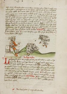 A King Speaking to a Flock of Doves; Fables, third quarter of 15th century. Creator: Unknown