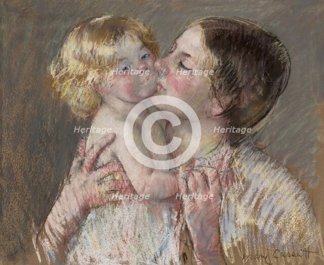 A Kiss for Baby Ann (No. 3) , 1897. Creator: Cassatt, Mary (1845-1926).
