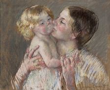 A Kiss for Baby Ann (No. 3) , 1897. Creator: Cassatt, Mary (1845-1926)