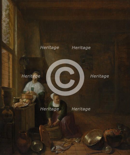 A Kitchen, ca. 1643. Creator: Hendrik Martensz. Sorgh.