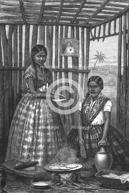 'A Kitchen in the 'Tierra Caliente'; A zigzag journey through Mexico', 1875. Creator: Thomas Mayne Reid.