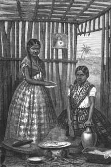 A Kitchen in the Tierra Caliente'; A zigzag journey through Mexico 1875. Creator: Thomas Mayne Reid