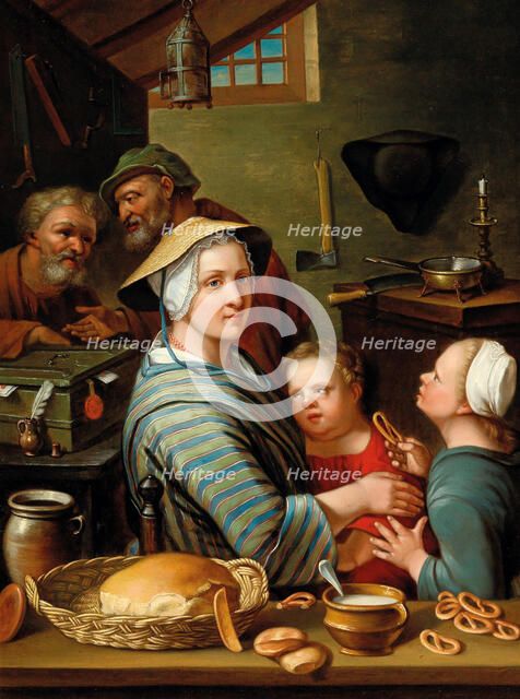 A kitchen interior with figures, Second Half of the 18th cen.. Creator: Lambert, Johann Gerlach (1740-1804).