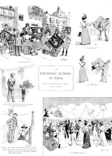 A Kite-Flying "At Home" at Malta, 1898. Creator: Unknown