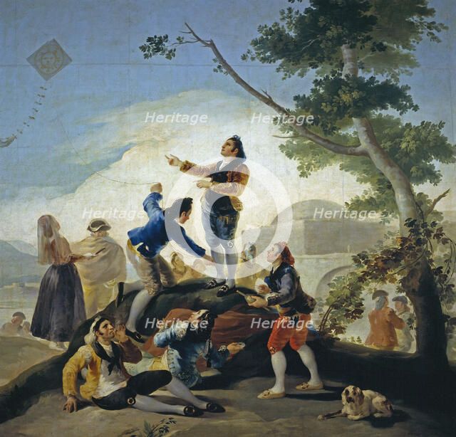 A kite (La cometa), 1778. Artist: Goya, Francisco, de (1746-1828)