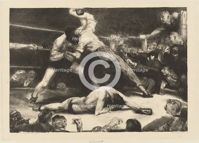 A Knockout, 1921. Creator: George Wesley Bellows.