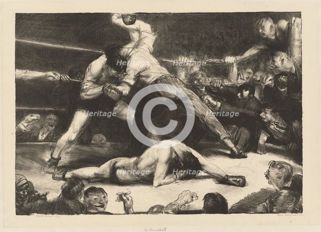 A Knockout, 1921. Creator: George Wesley Bellows.