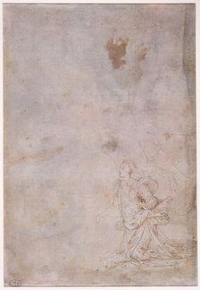 A Kneeling Angel, c. 1500. Creator: Fra Bartolomeo
