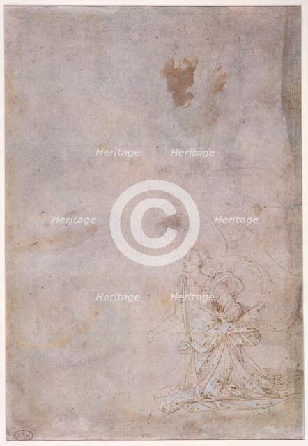 A Kneeling Angel, c. 1500. Creator: Fra Bartolomeo.