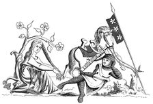 A knight and a maiden, 13th century (1849)