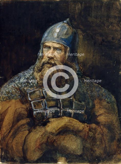 A Knight. Artist: Vasnetsov, Viktor Mikhaylovich (1848-1926)