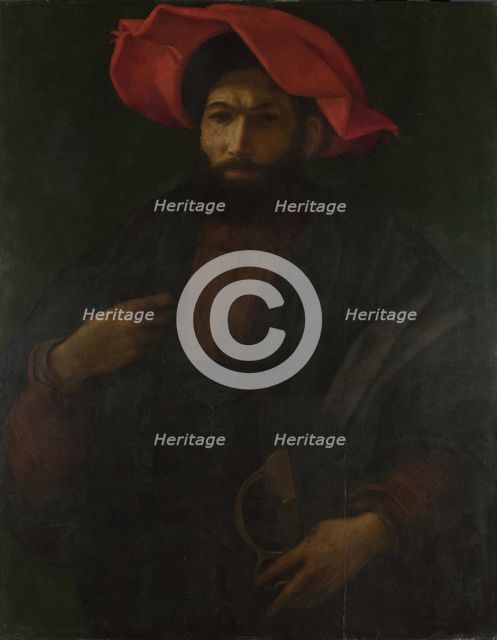 A Knight of Saint John, ca 1530. Artist: Caravaggio, Polidoro da (ca 1499-1543)