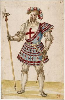 A knight with a pole-hammer, early 16th century. Creator: Unknown
