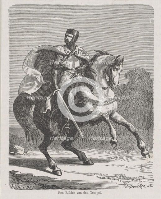 A Knight Templar, ca 1860. Creator: De Doncker (Dedonker), Victor (1827-1881).