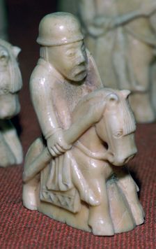 A Knight - The Lewis Chessmen, (Norwegian?), c1150-c1200